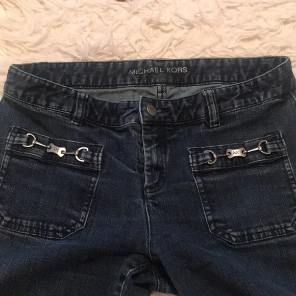 Michael Kors Dark Wash Mid-Rise Jeans Size 8 - Picture 3 of 12